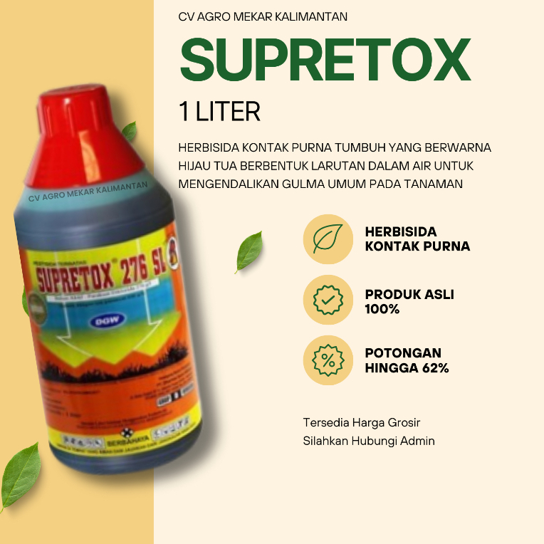 Supretox Racun Rumput Gulma Kebun Sawit 1 Liter