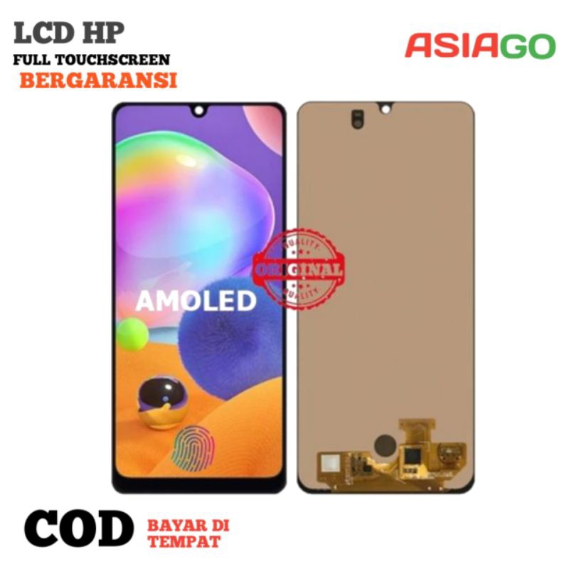 (ORIGINAL) LCD SAMSUNG GALAXY A31 A31F AMOLED /A315F BISA FINGGERPRINT FULLSET Touchscreen ORI