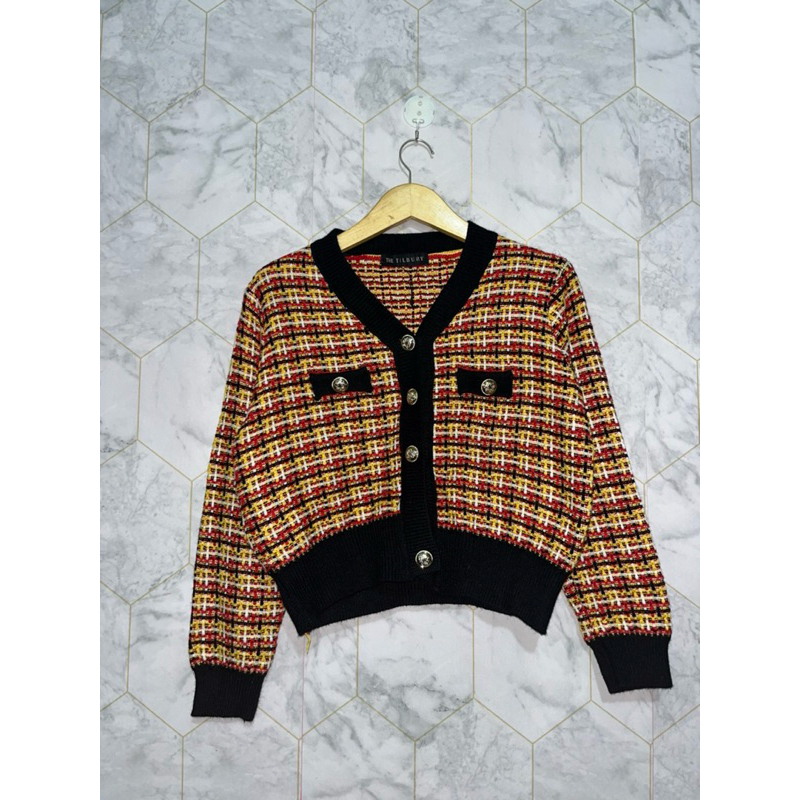 Rajut cardigan tweed