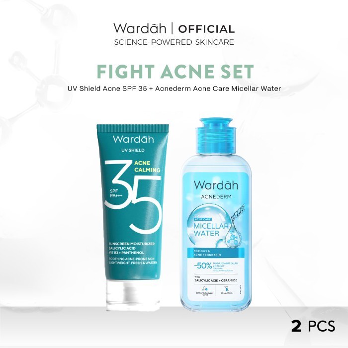 Wardah Acnederm Paket Skincare Kulit Berjerawat