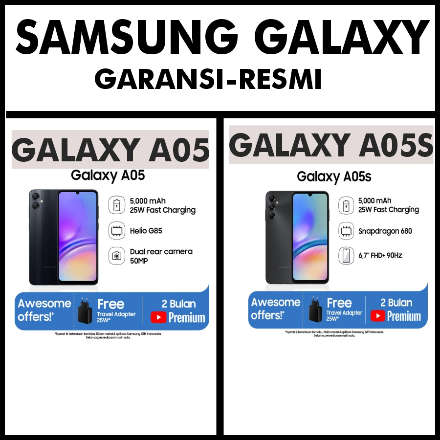 Samsung Galaxy A05 A05S 4/64GB 6/128GB/ SAMSUNG GALAXY A55 5G 12/256GB Fast Charging Garansi Resmi