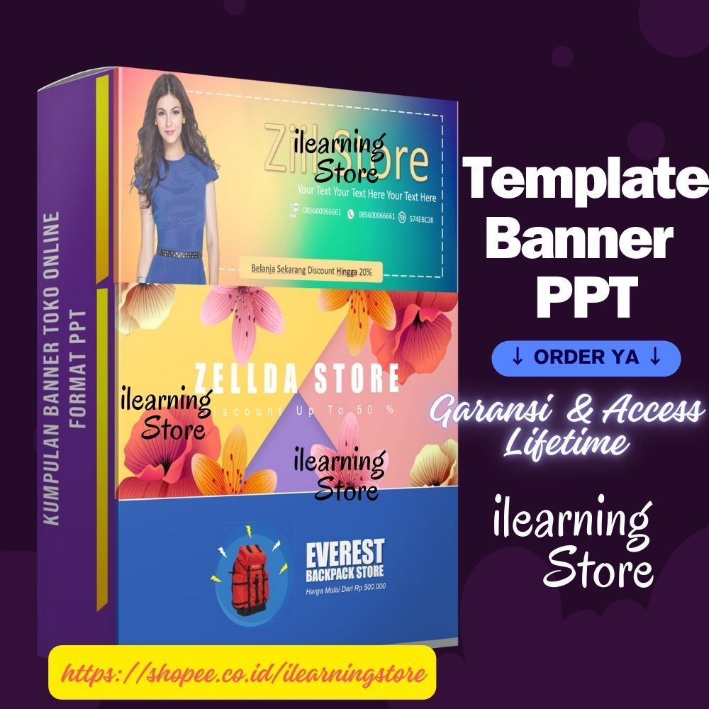 [PPT 06] Kumpulan 150 Banner PPT Toko Online + 40 Bonus Logo Collection