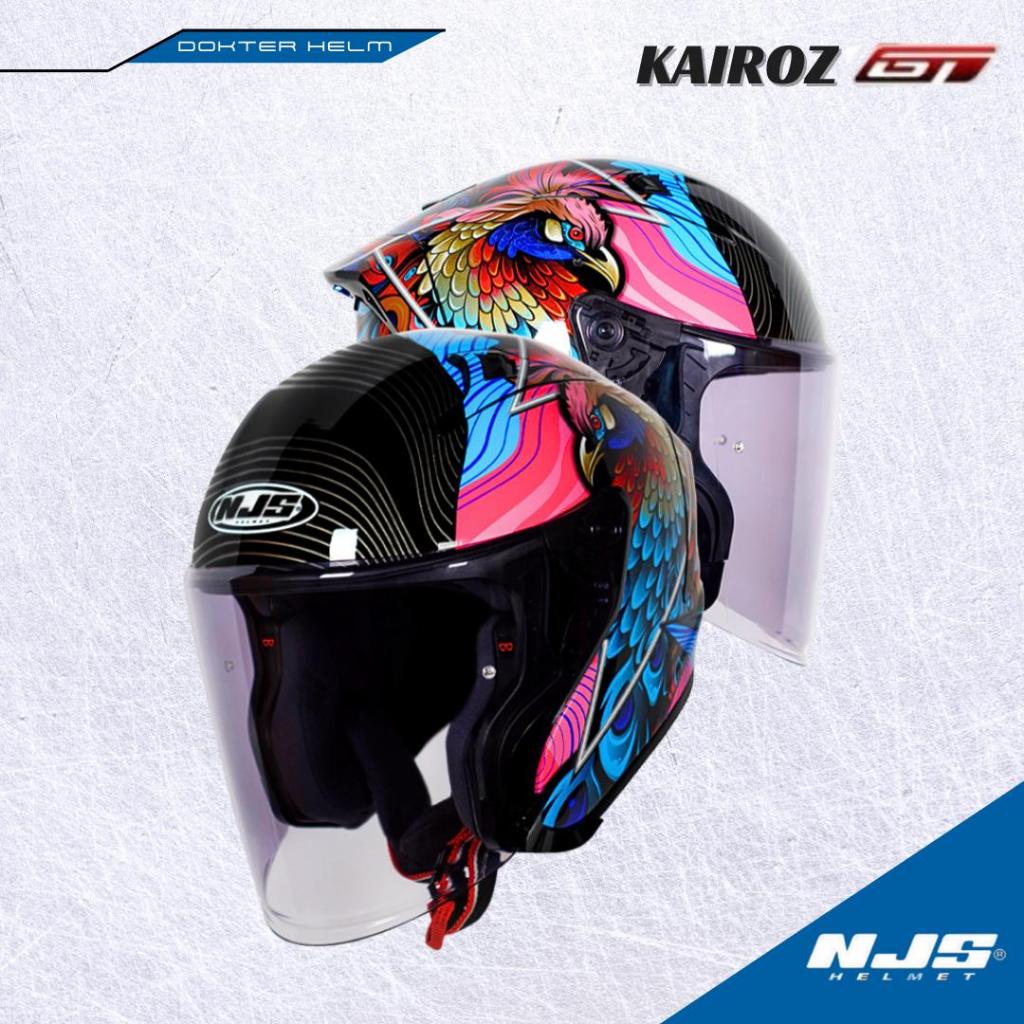 Helm NJS Kairoz GT MERAK - Helm Half Face Motif Merak kairoz GT