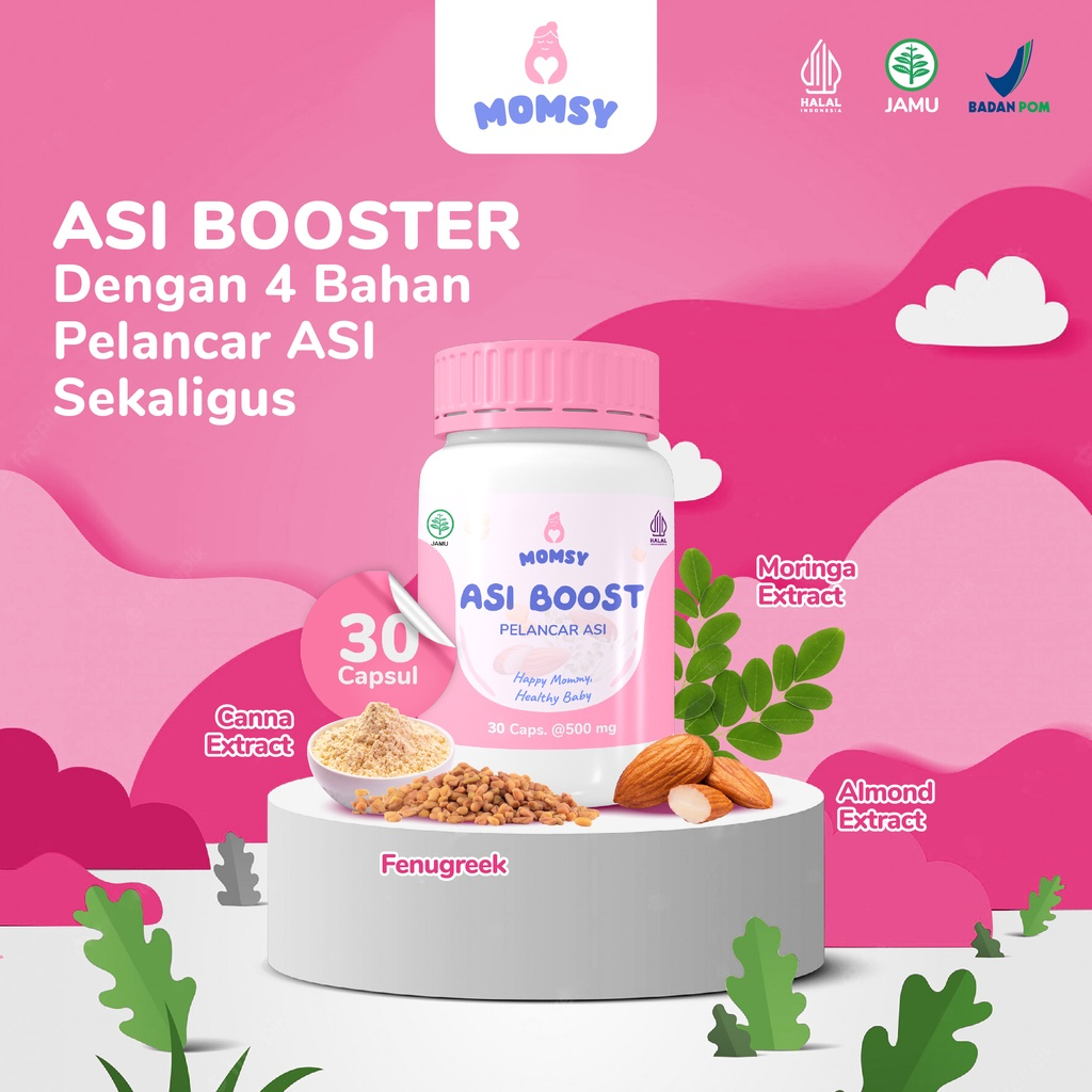 Makassar MOMSY Asi Booster Pelancar ASI 60 kapsul BPOM & Halal