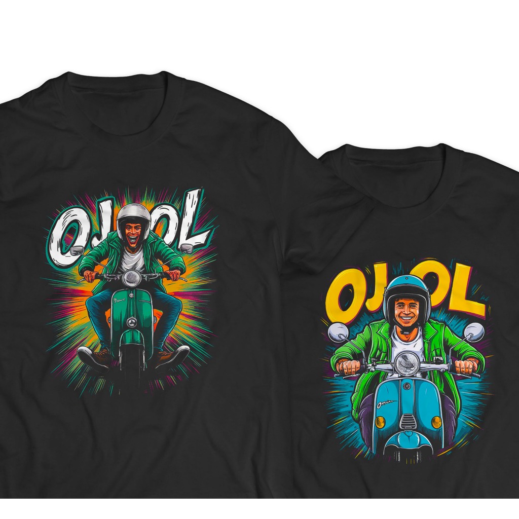 Kaos OJOL Gojek Grab | Tshirt Distro Kata Kata Tulisan Ojol Ojek Gojek Grab Online Pejuang Rupiah Ke
