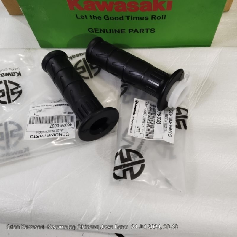 Handgrip atau karet stang Kawasaki athlete blitz edge zx130 zone original