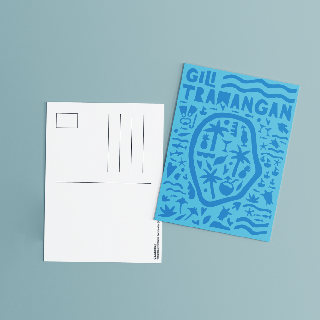 

Postcard / Kartu Pos / Poskad collage GILI TRAWANGAN card GILI ISLAND collection; original design