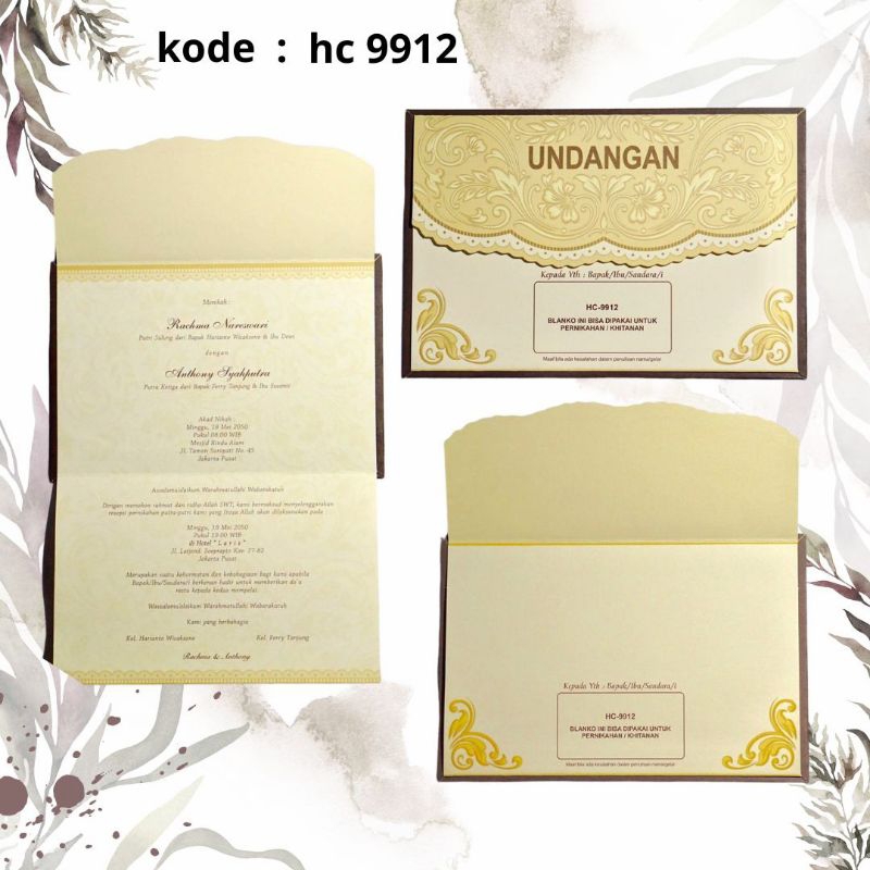 Undangan Hardcover Erba 9912
