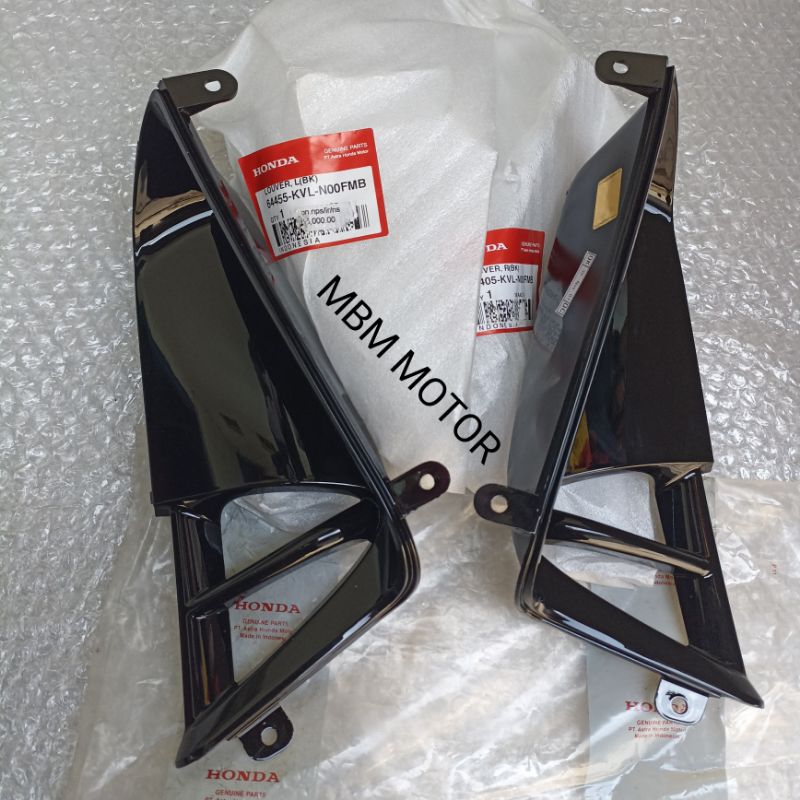 LOUVER SIRIP SAYAP LUAR DALAM KANAN KIRI HITAM HONDA SUPRA X125 X 125 BATMAN ORI AHM 64455-KVL-N00FM
