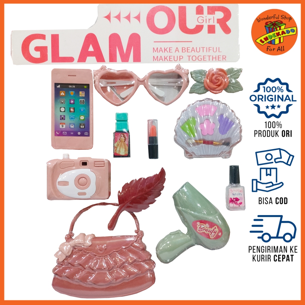 Mainan Anak Make Up Set - Glamour Hairdrayer set - Make Up Anak Set