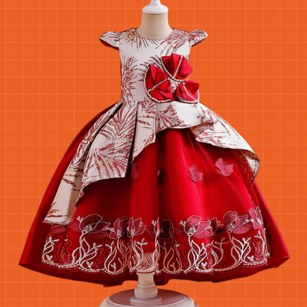 [LEESIRIN] Dress Pesta Anak Perempuan Import Gaun Anak Perempuan Pesta Gaun Pesta Anak Perempuan