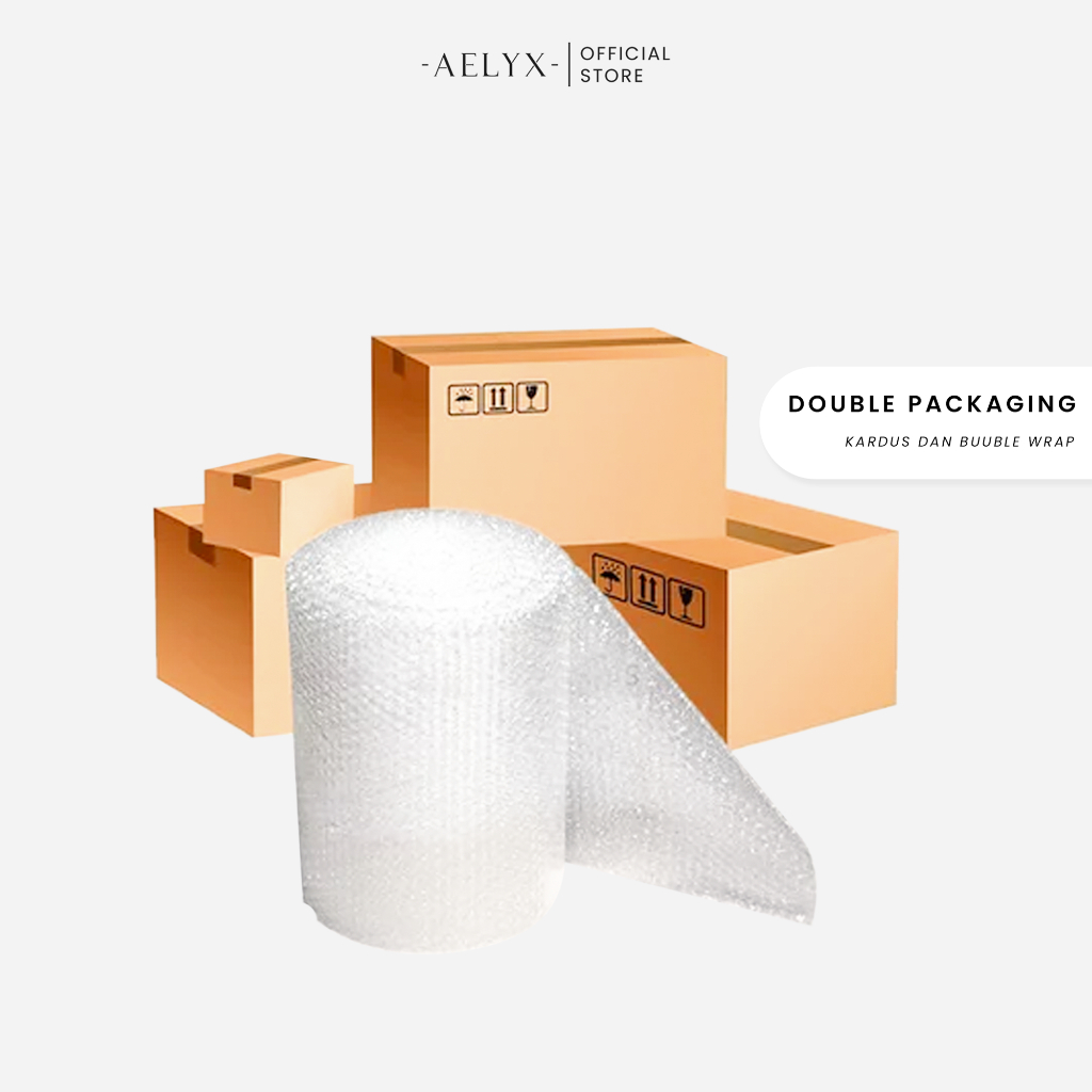 

Aelyx Packaging Tambahan Kardus dan Bubble Wrap Safety Packaging