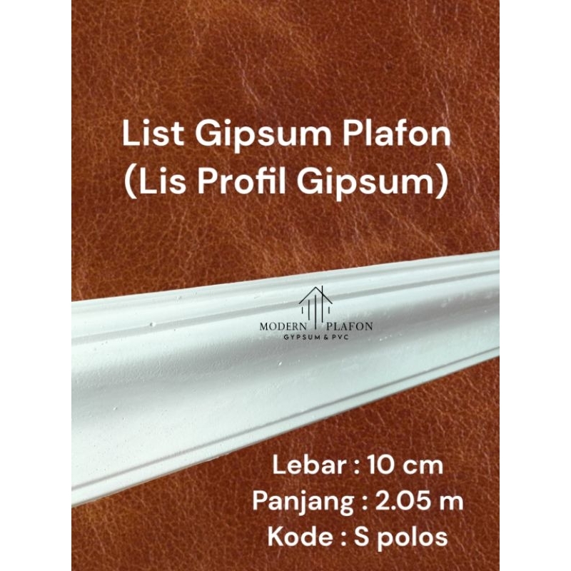 List gypsum motif minimalis S polos 10 cm / list profil gypsum / lis siku gipsum plafon