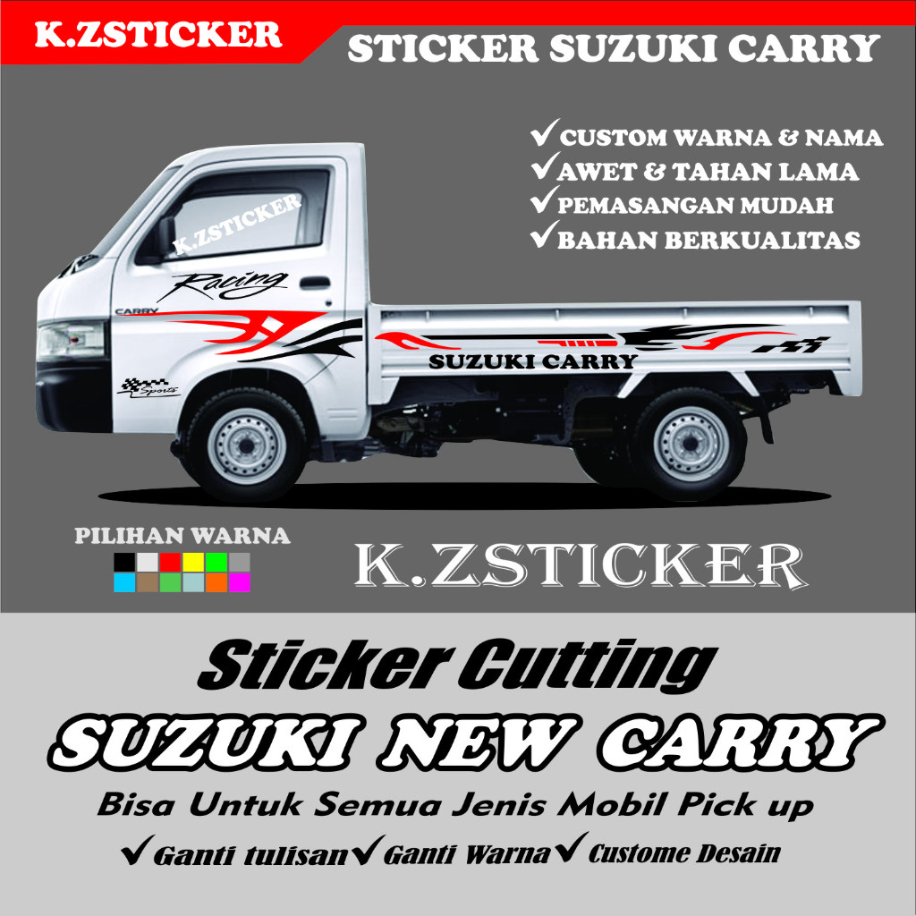 promo stiker pick up mobil suzuki bew carry sticker bodi samping bak belakang terbaru