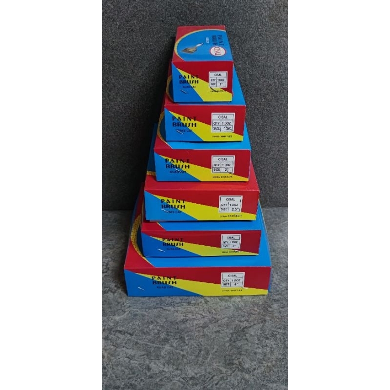 

[12] CISAL KUAS CAT TANGAN KUAS TEMBOK CISAL /1 BOX 12 BUAH