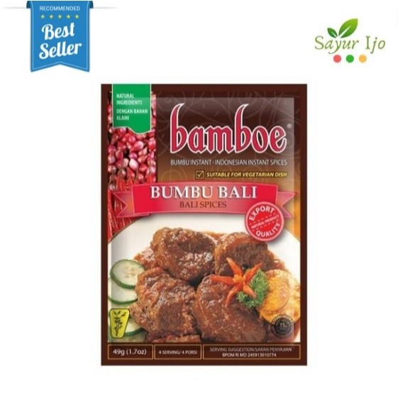 

BAMBOE Bumbu Bali 49 Gram / Pack Spice Mix For Indonesian Spices Rempah Masak Instant