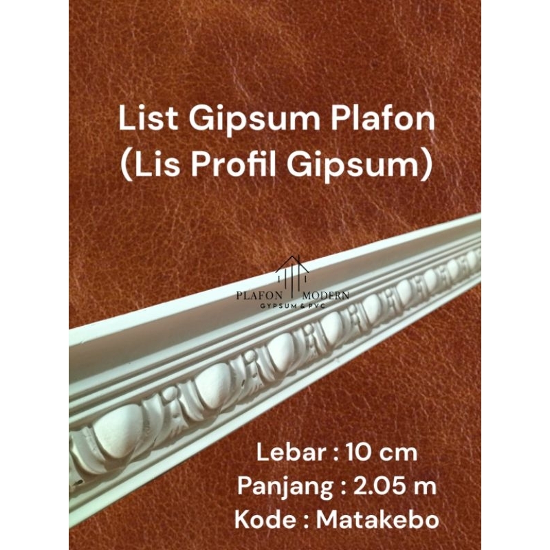 List gypsum plafon motif matakebo 8 cm / lis profil gipsum plafon / list siku gypsum / lis siku gyps