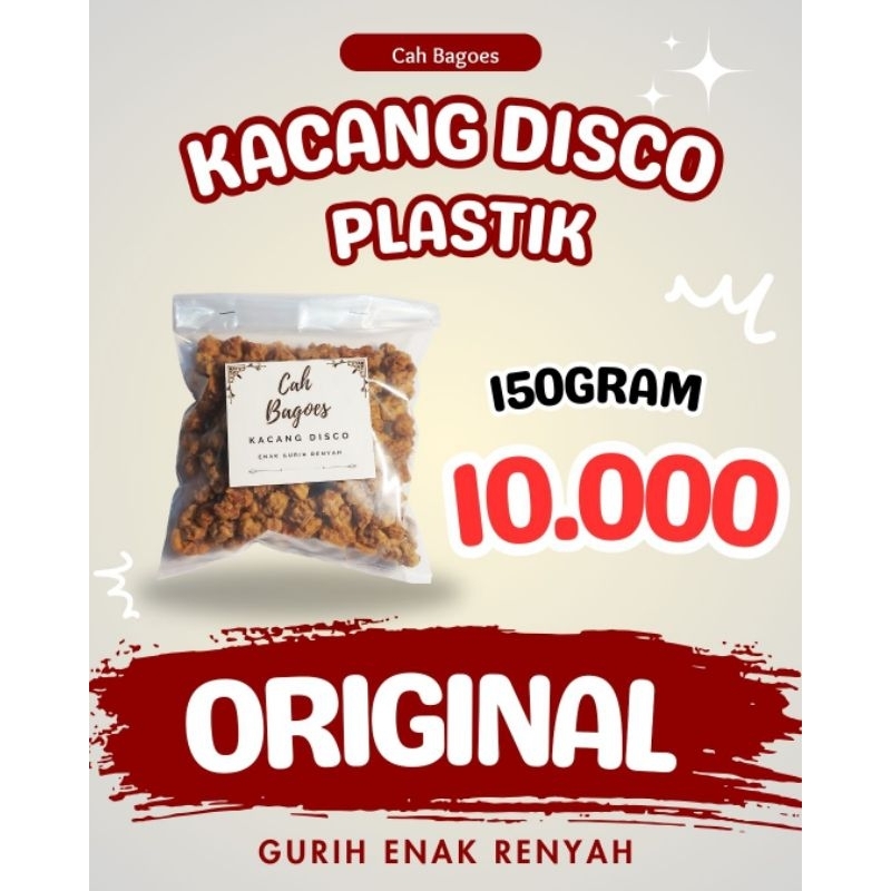 

Kacang Disco Plastik 150 gram - 1 kg
