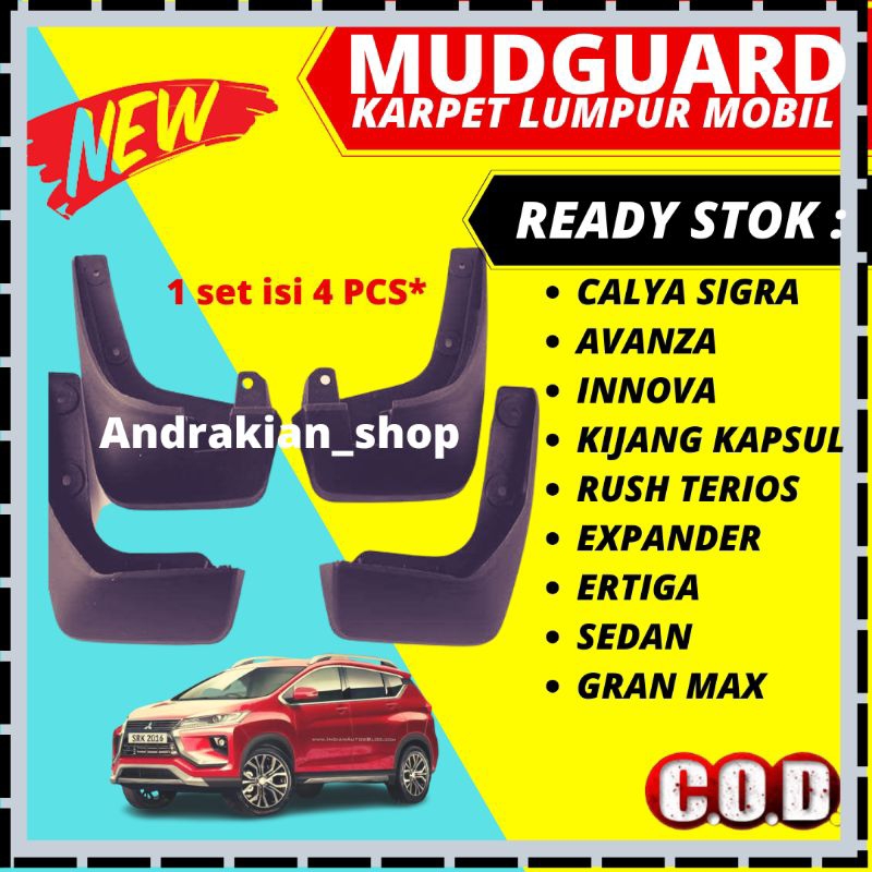 MUDGUARD MOBIL KARPET LUMPUR MURAH CALYA SIGRA AVANZA XENIA INNOVA RUSH TERIOS KIJANG KAPSUL ERTIGA 