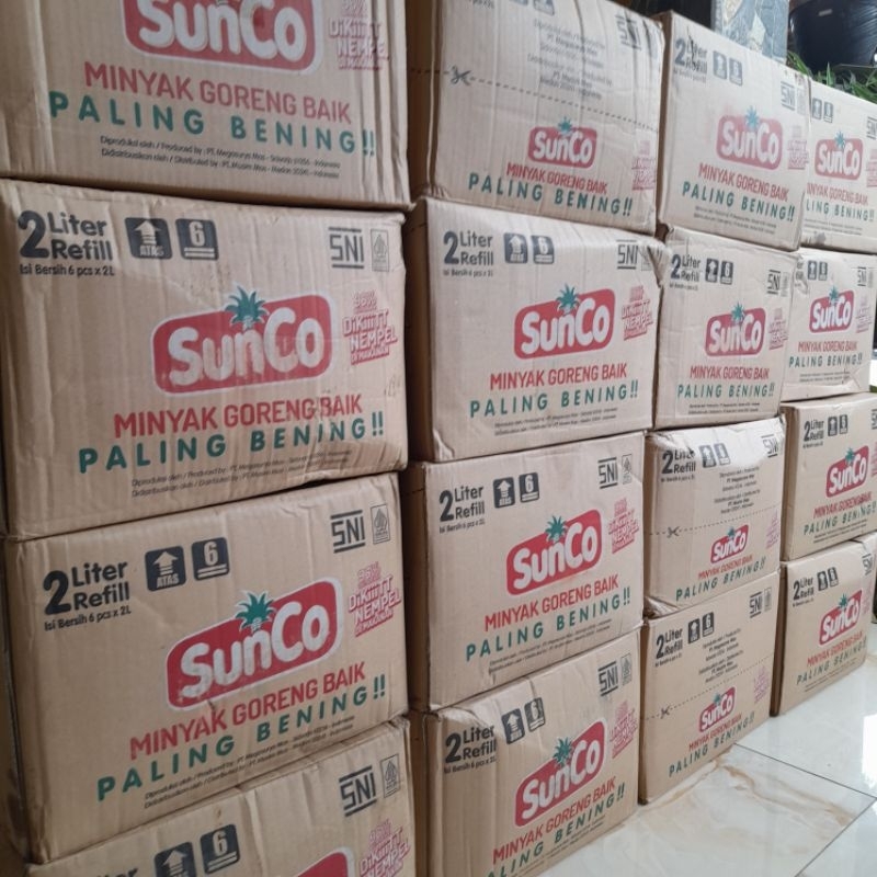 

minyak goreng sunco 2 liter dan 1 liter kartonan 1 dus
