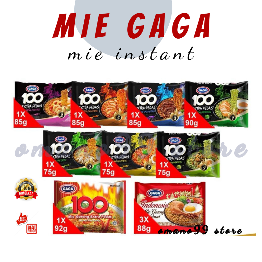 

Mie GAGA 100 Mie Goreng Mie Rebus All Varian