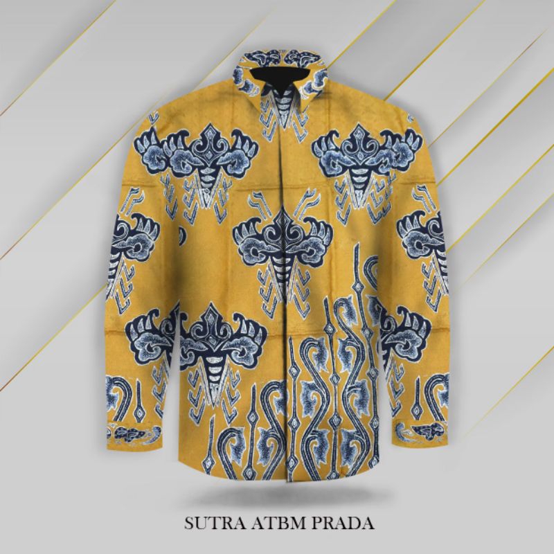 kain batik tulis pria prada bahan sutera atbm. batik tulis pria. batik sutera