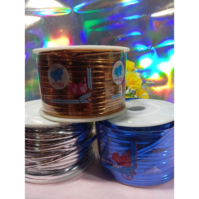 

pita kawat metalik/pita souvernir 100 yard