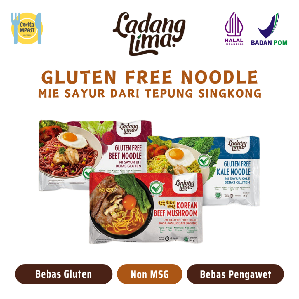 

Ladang Lima Mie Sehat Gluten Free Veggie Noodle