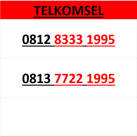 Nomor cantik simpati 4g 5g seri tahun 1995 r500