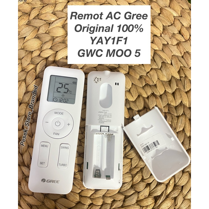 Remot remote AC Merk Gree Original Model YAY1F1 untuk ac GWCMOO5 original & Bergaransi Barang baru b
