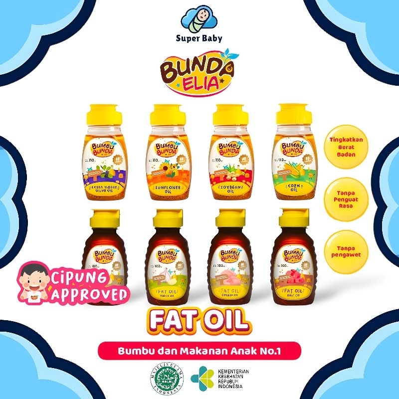 

MINYAK MPASI BAYI BB BOOSTER BUMBU BUNDA BY ELIA CHICKEN BEEF SALMON GARLIC ONION SHALLOT FAT OIL 100ml