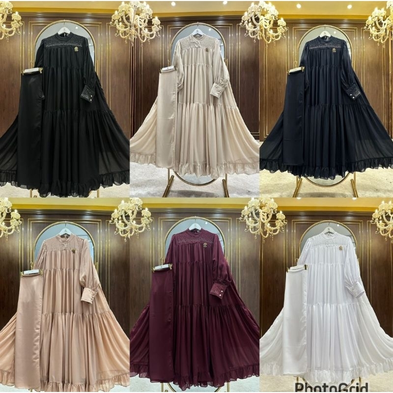 Dress set hijab jumbo by shella saukia
