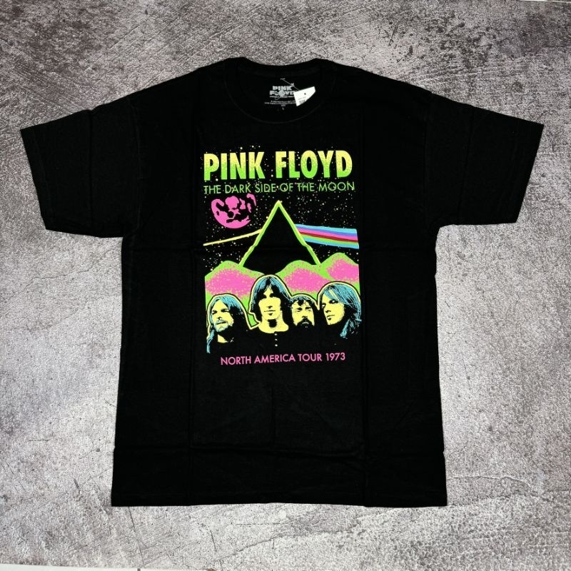 Kaos band Official Pink Floyd - North America Tour 1973 Original T-Shirt