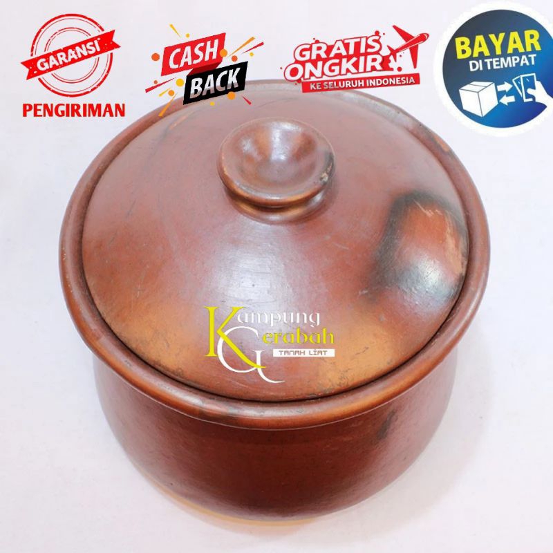 KWALI GERABAH TANAH | KWALI TANAH LIAT 7-10 LITER | KWALI TRADISIONAL