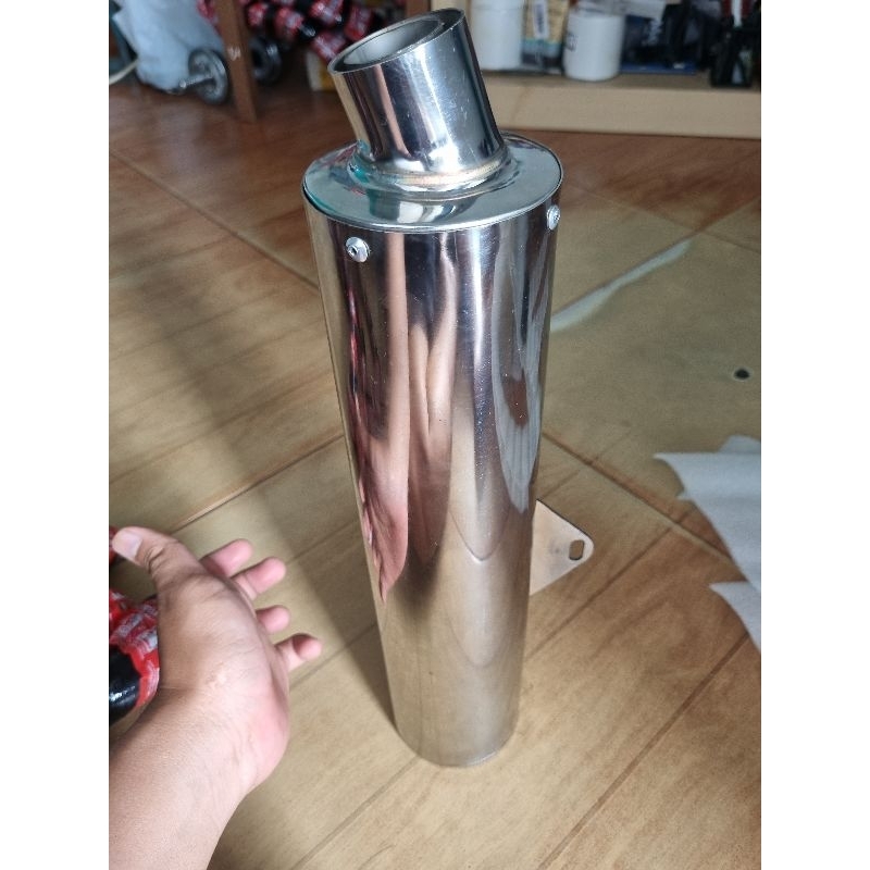 Silencer Knalpot Standar Satria Fu Full Stainless 150. Slencer Kenalpot Bobokan Halus Standart CLX R