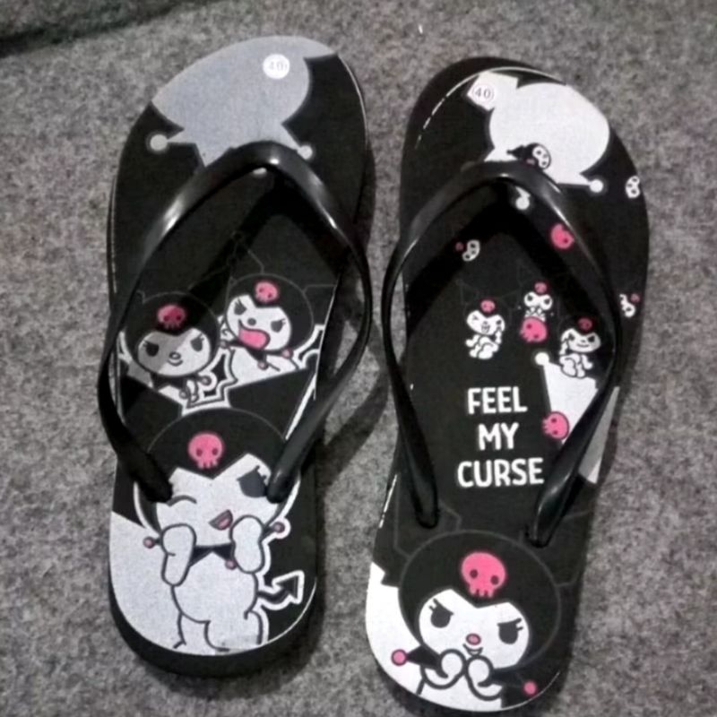CAHAYA PELANGI (CPS) Cinnamoroll - SANDAL WANITA KOREA KARAKTER KUMOMI