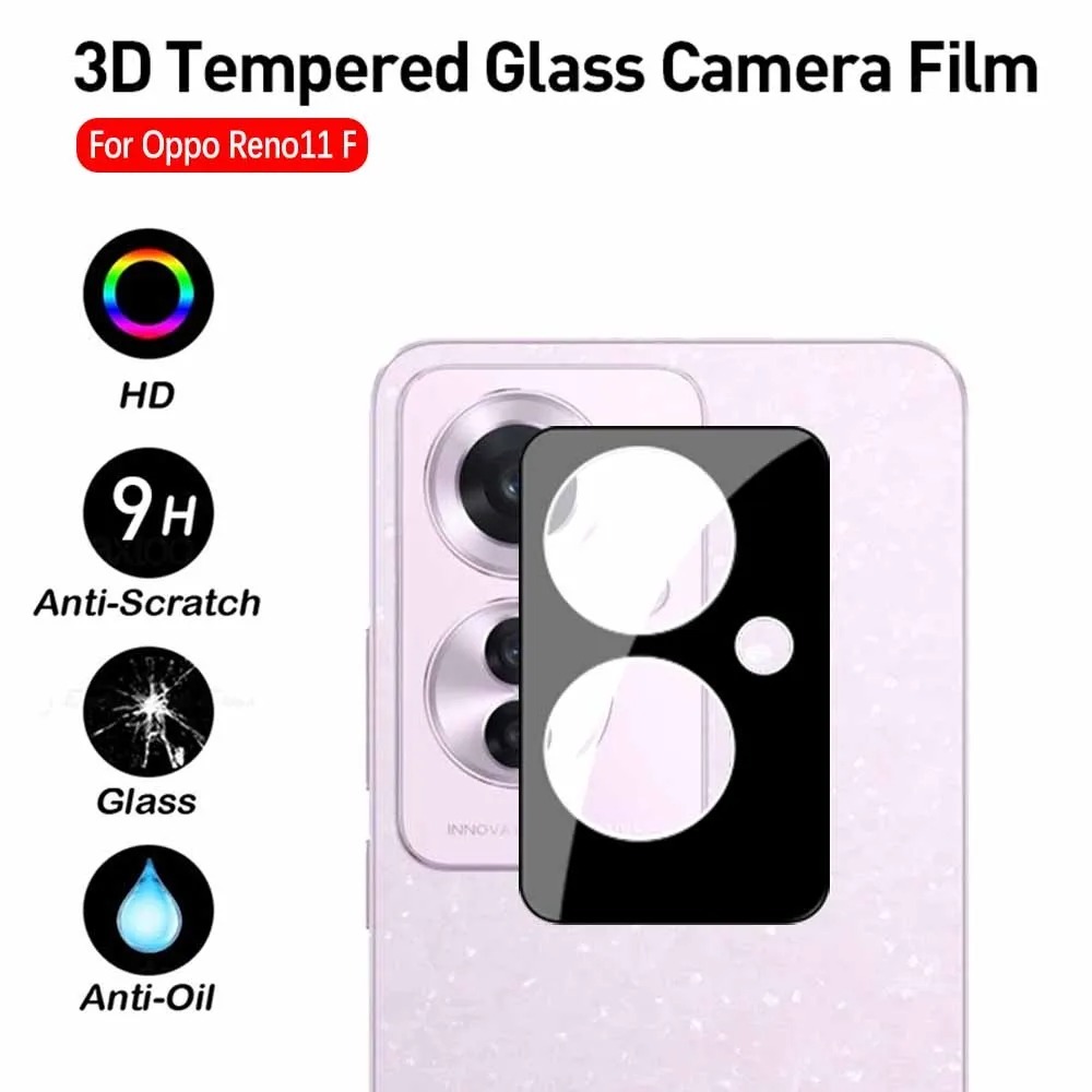 Pelindung Camera OPPO RENO 11F Tempered Glass Camera Protector Curved 3D