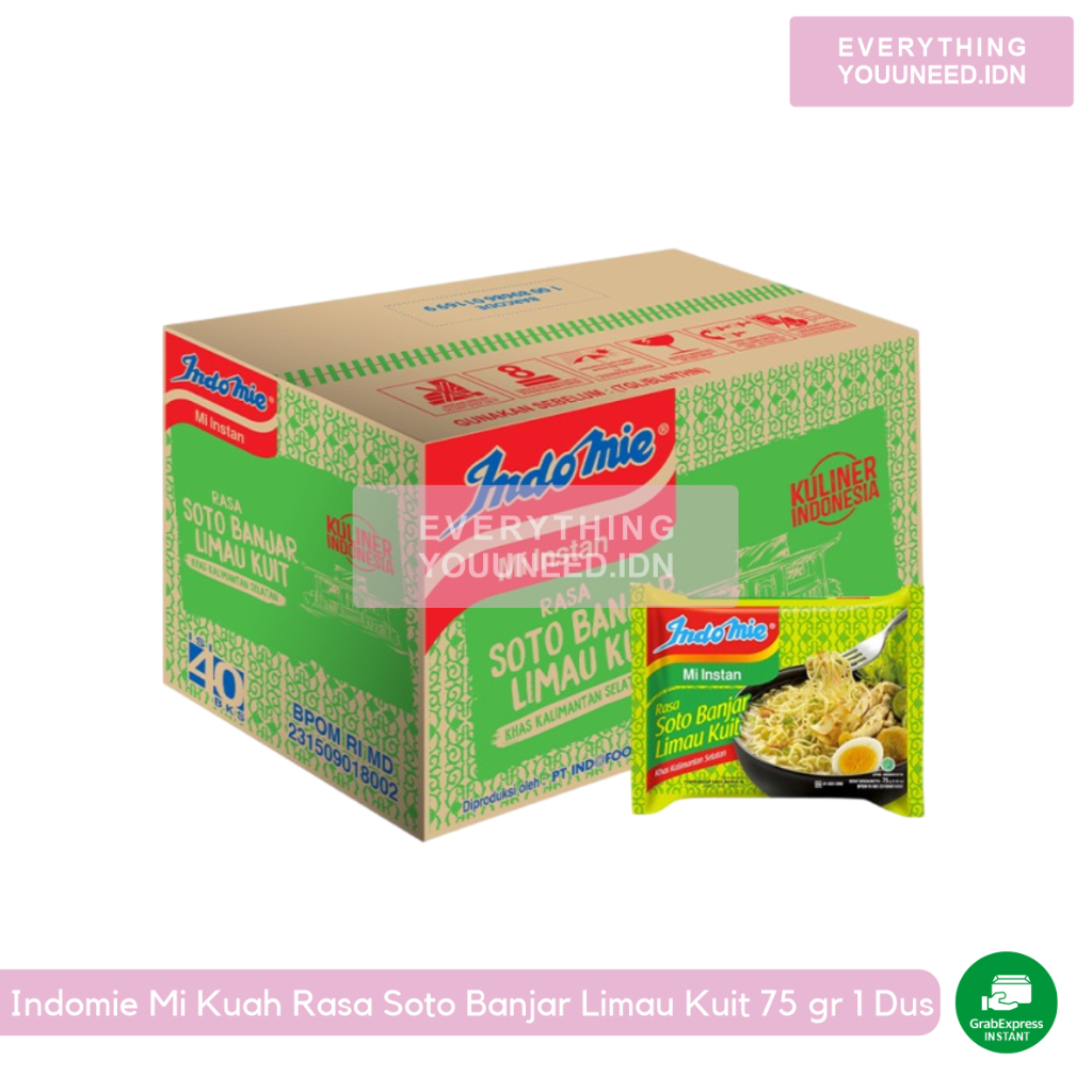 

Indomie Mi Kuah Rasa Soto Banjar Limau Kuit 75 gr 1 Dus/Karton