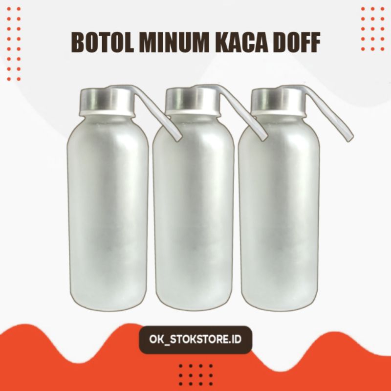 BOTOL MINUM KACA DOFF 420ML