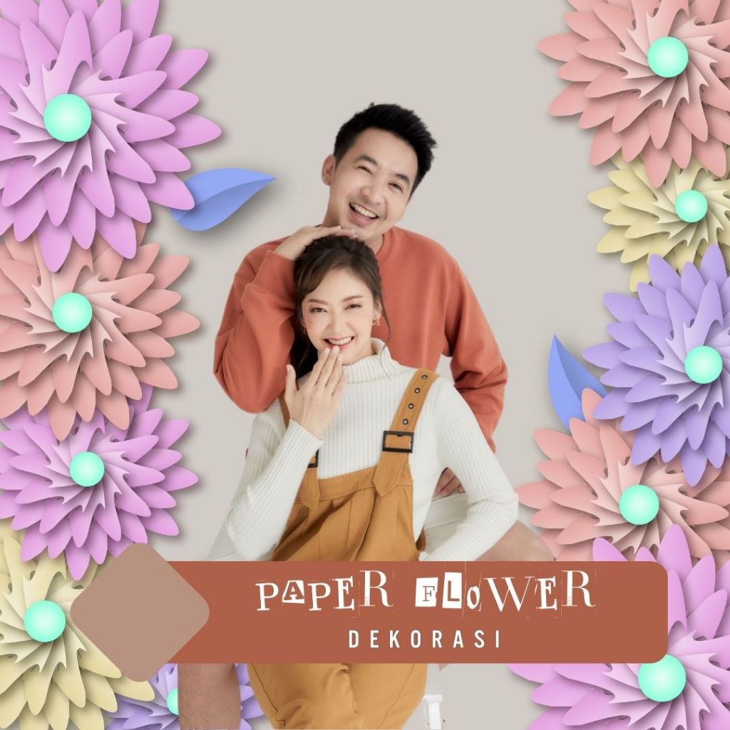Paper flower paket lengkap (Kertas BC) / dekorasi khitanan