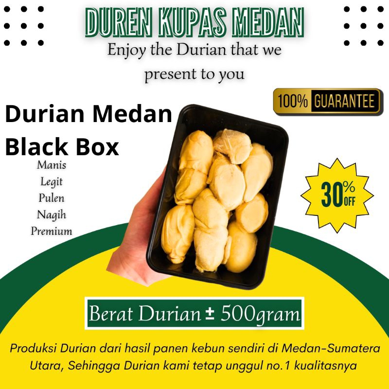 

durian kupas MEDAN asli Original Kemasan ± 500gram -900gram