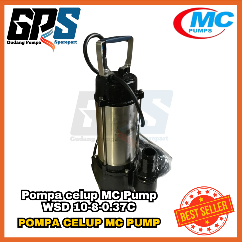 [POMPA CELUP] MC PUMPS WSD 10-8-0.37 HEAVY DUTY Manual untuk air bersih/kotor