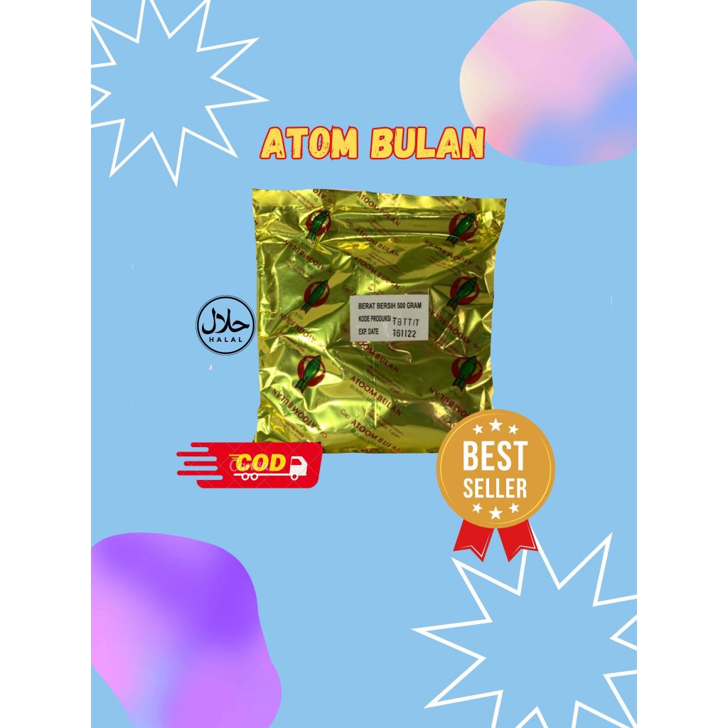 

CUANKI MULKI/BUMBU PENYEDAP RASA MERK ATOM BULAN 500Gam