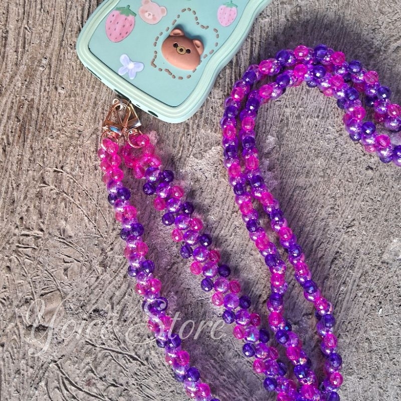 Strap HP Manik manik model lanyard