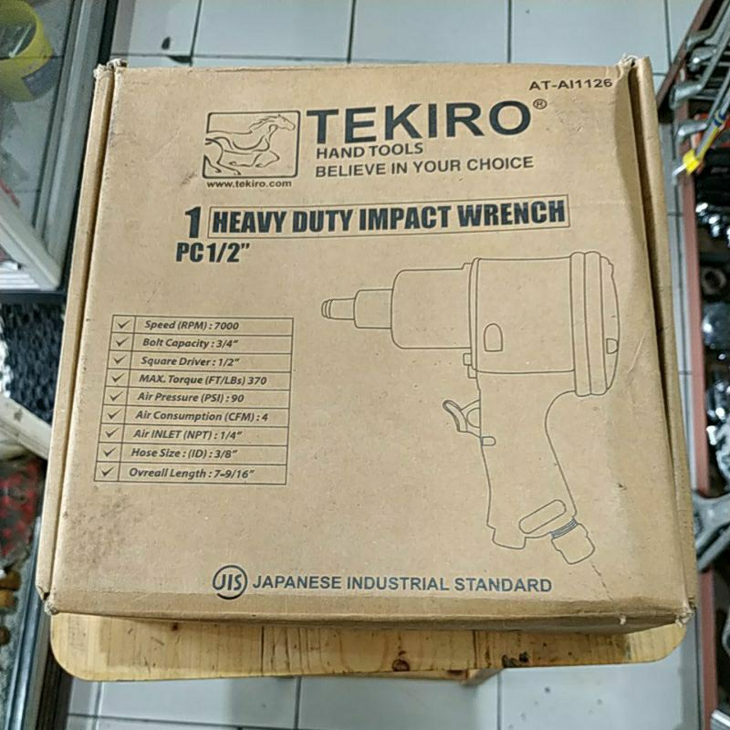 heavy duty air impact wrench Tekiro ½"