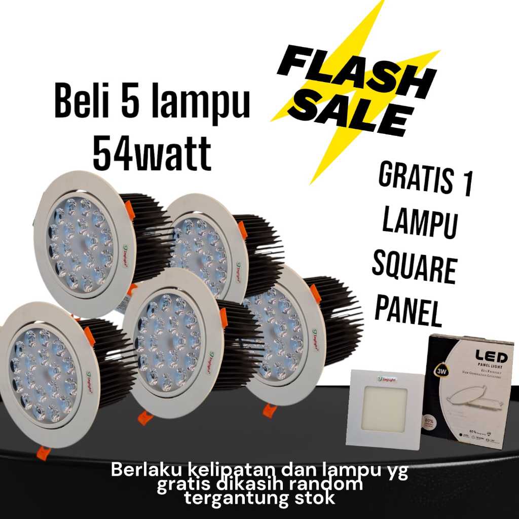 Lampu LED DOWNLIGHT (54 watt) Toko Perhiasan Emas