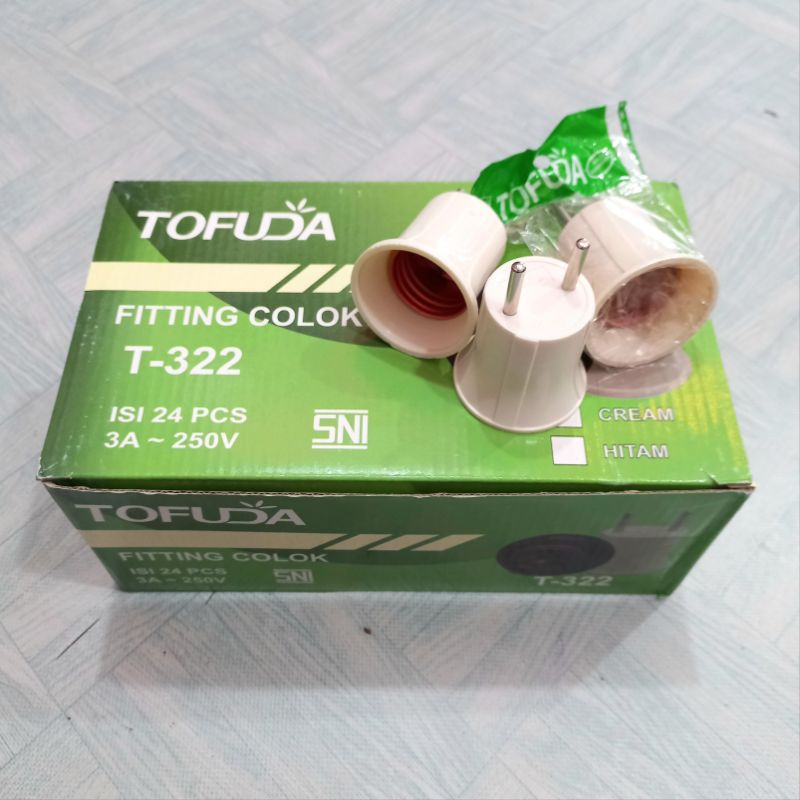 Fitting Colok Fitting Lampu Tidur SNI Tofuda Tanpa Saklar