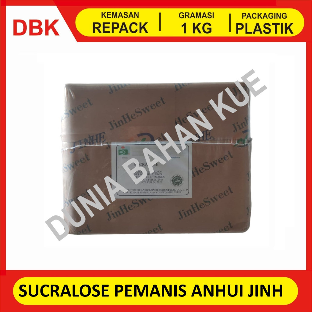 

SUCRALOSE POWDER PEMANIS 600X GULA SUKRALOS SWEETENER ANHUI JINHE - REPACK 1 KG