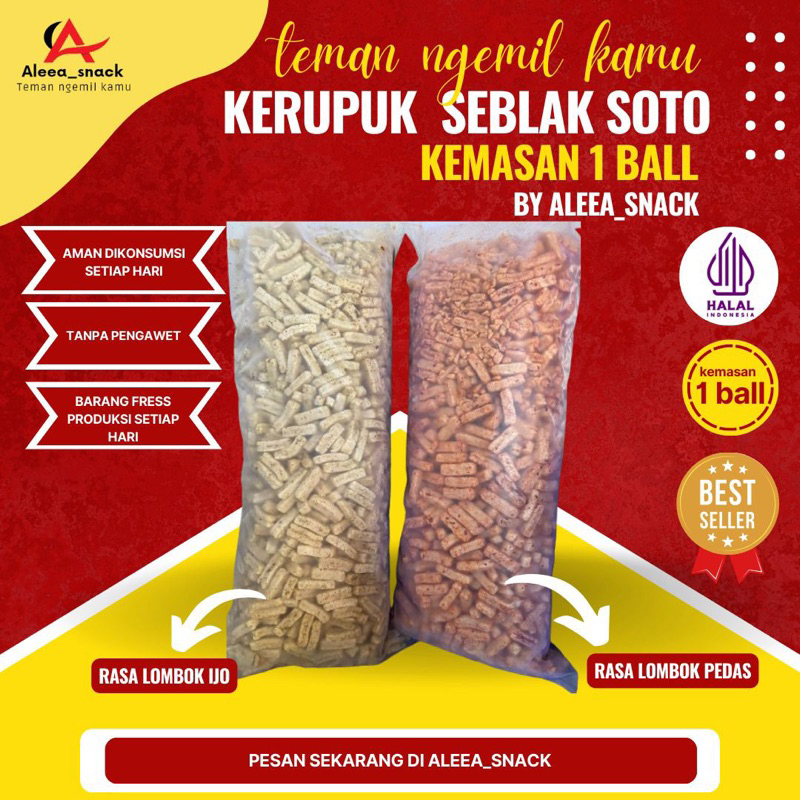 

seblak soto 1ball/1 kg rasa pedas daun jeruk dan rasa lombok ijo