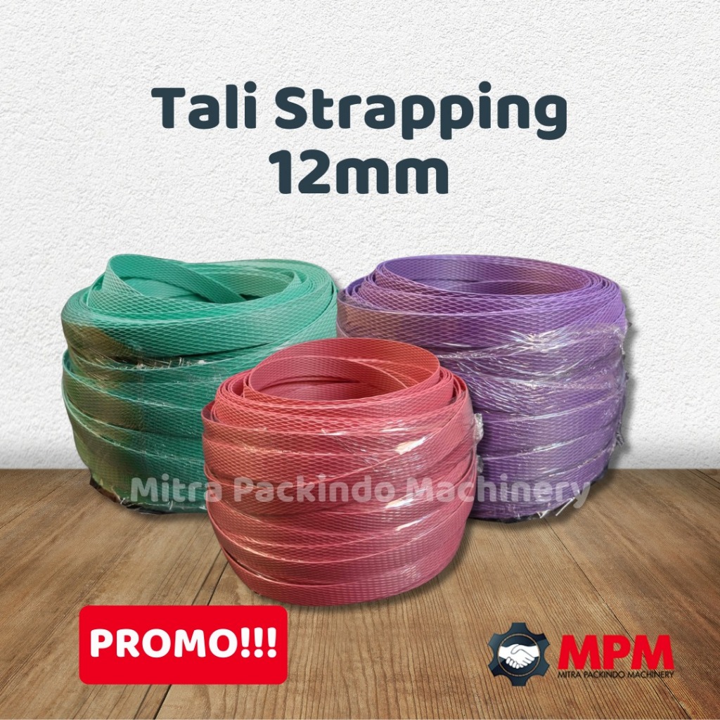 Strapping Band 12mm Putih Hitam  1 / 2 Kg Tali Pengikat Barang 12 mm